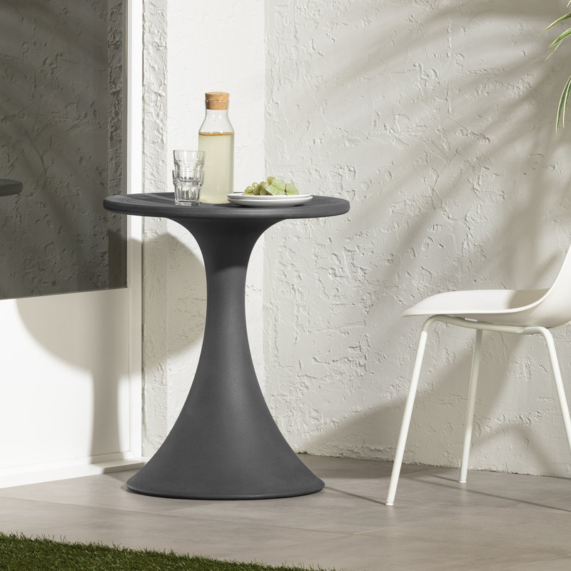 Dalya Dark Gray Polyethylene Outdoor Bistro Table