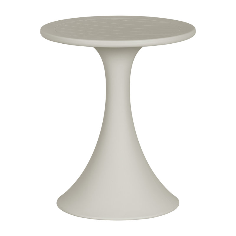 Greige Polyethylene Outdoor Bistro Table, 24"