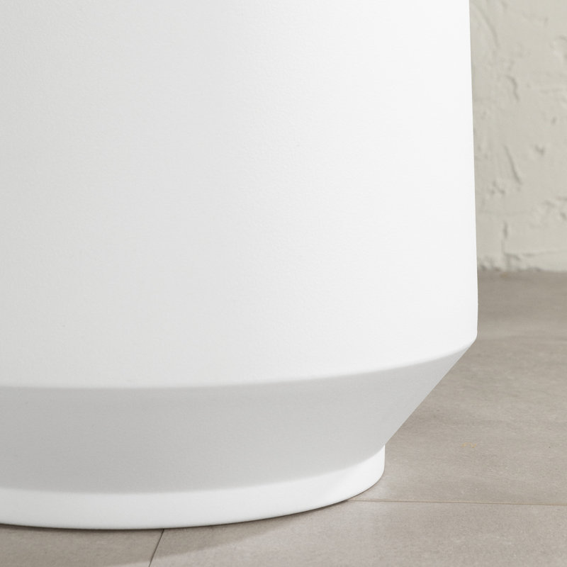 White Polyethylene Indoor/Outdoor Planter, 16.25" Height