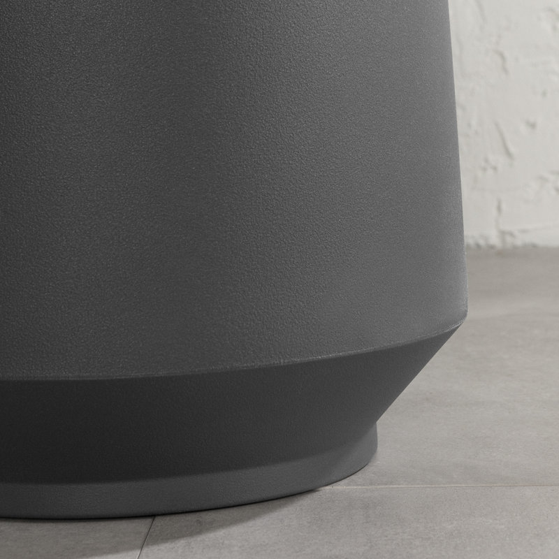 Dalya Dark Gray Polyethylene Indoor/Outdoor Planter