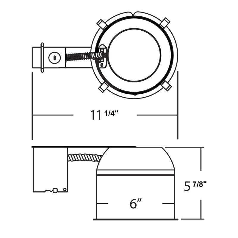 Aluminum 4'' Remodel LED Ceiling Light Housing