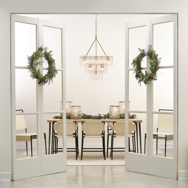 Asher Luxe White Leather Upholstered Dining Chair with Metal Frame