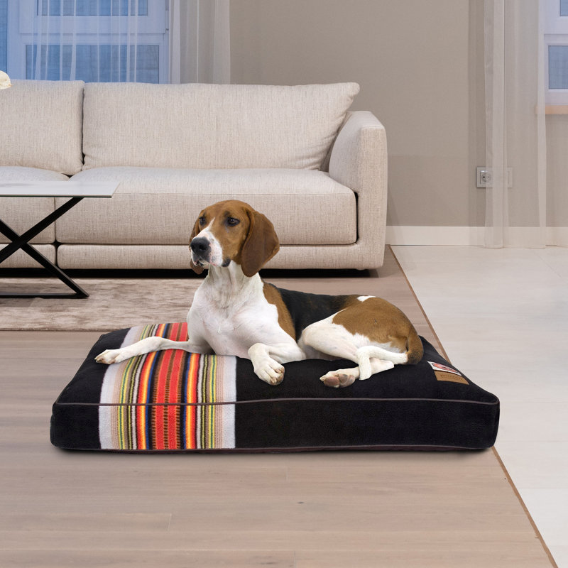 Small Black and Multicolor Orthopedic Outdoor Pet Bed