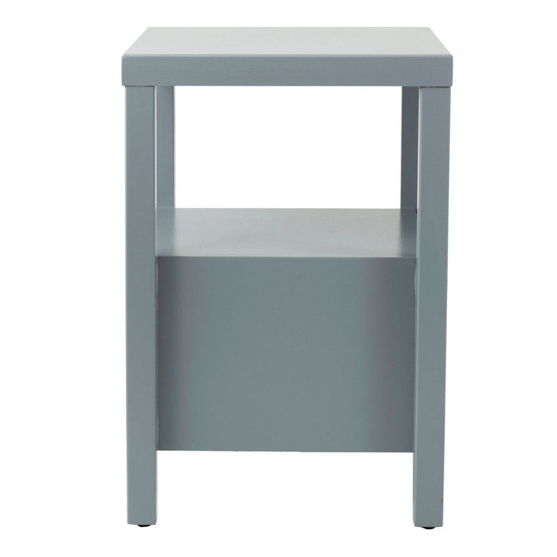 Easton Modern Gray Acacia Wood 2-Drawer Nightstand