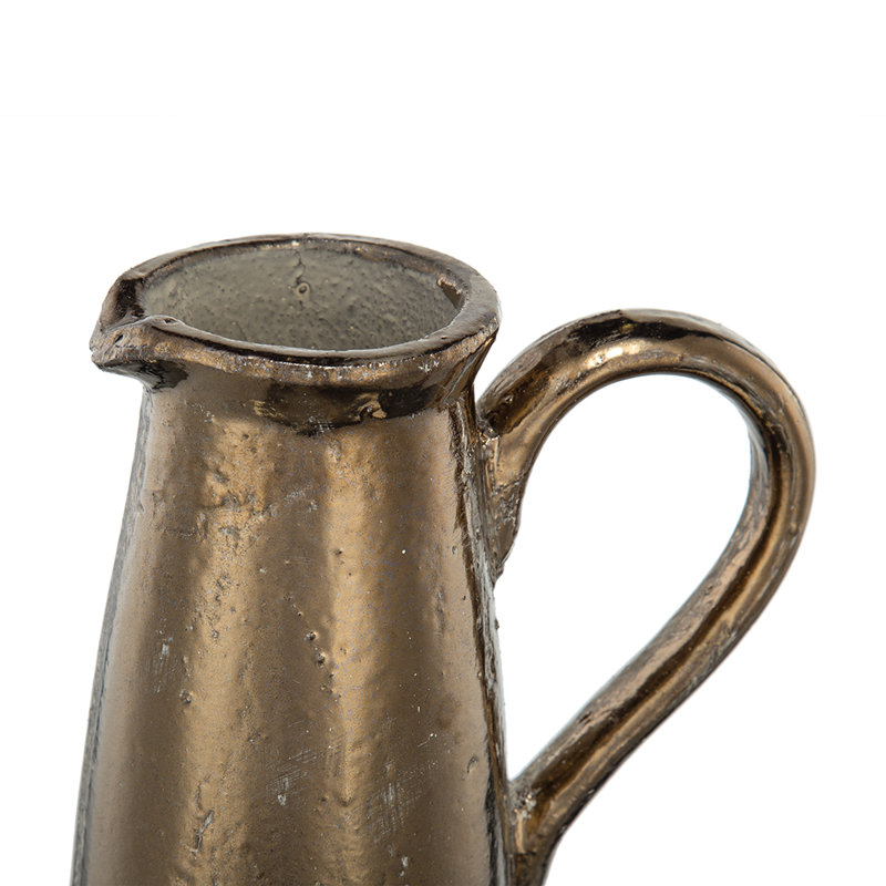 Sienna Brown & Copper Fade Handmade Terracotta Decorative Pitcher
