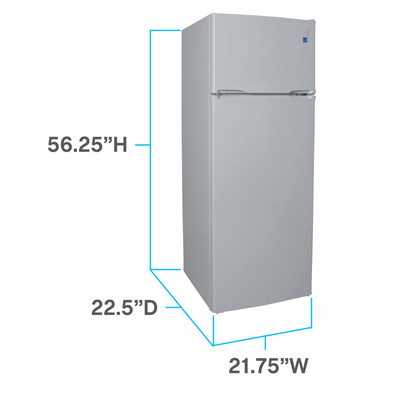 Compact 7.3 Cu. Ft White Energy Star Apartment Refrigerator