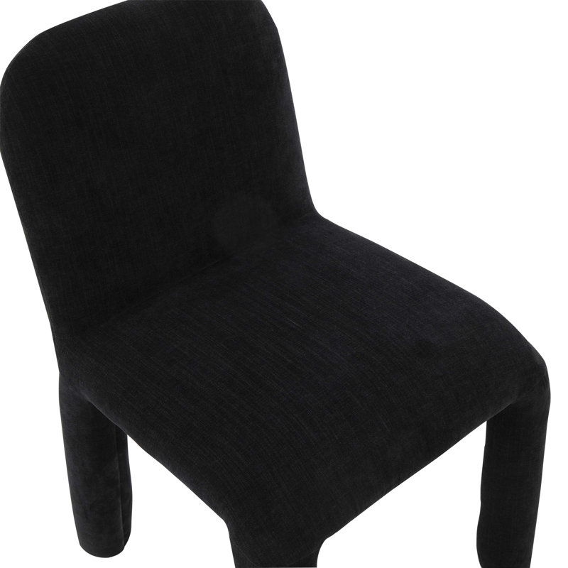 Georgia Black Upholstered Wood Dining Chair