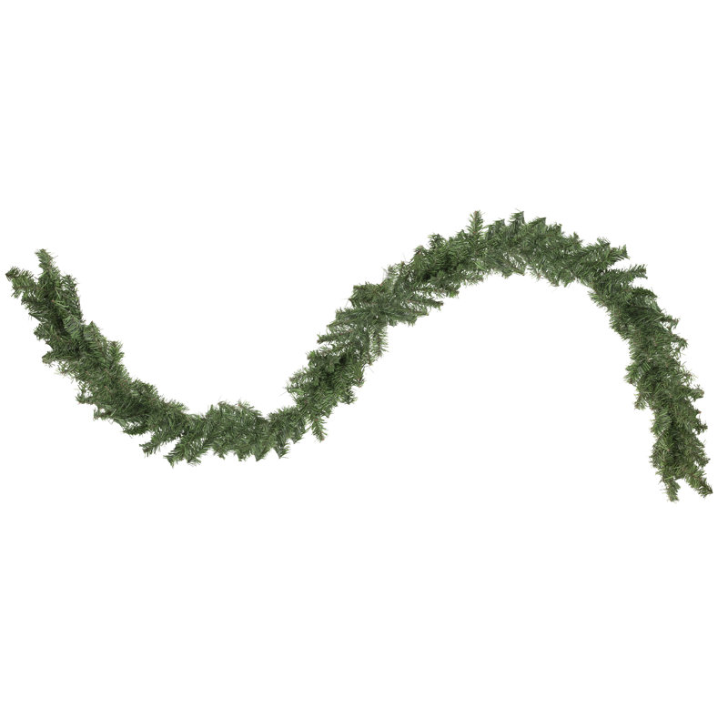 Green 9' Artificial Pine Christmas Garland with Bendable Wire