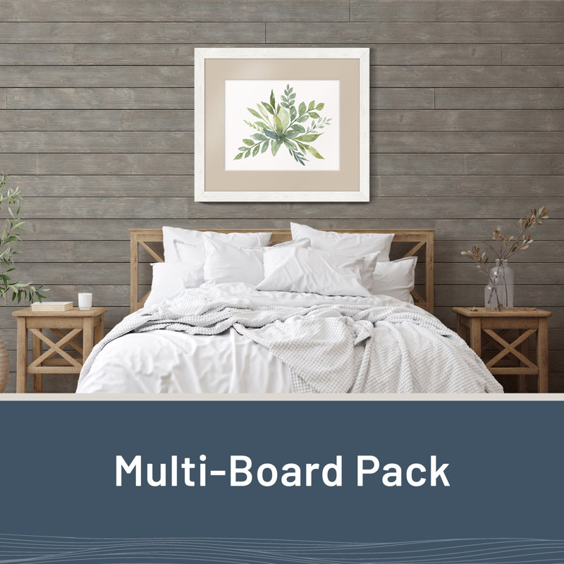 96'' Gray Pine Textured Shiplap Boards