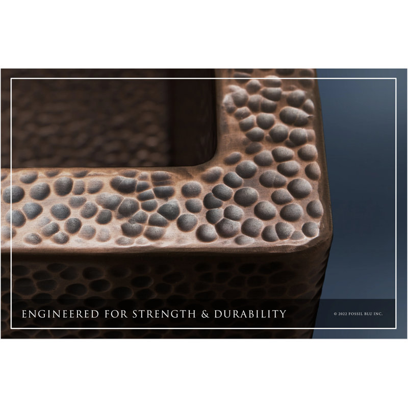 Luxury 33-Inch Hammered Copper Farmhouse Sink with Accessories