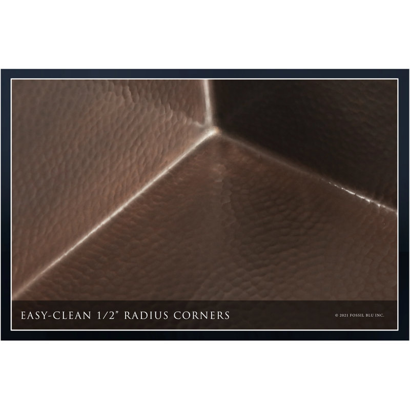 Luxury 33-Inch Hammered Copper Farmhouse Sink with Accessories
