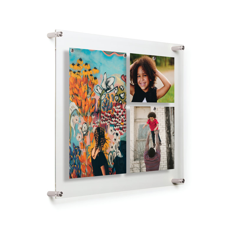 Silver Acrylic Floating Wall Frame for 16x20 Art