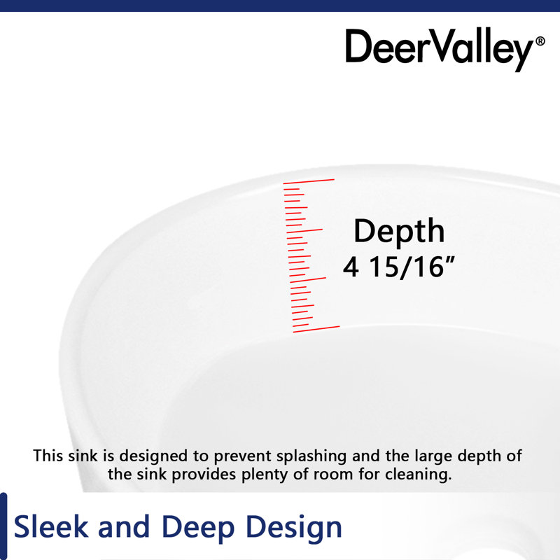 White Ceramic Oval Vessel Bathroom Sink, 19.7"