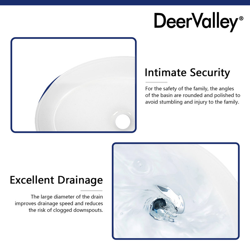 White Ceramic Oval Vessel Bathroom Sink, 19.7"