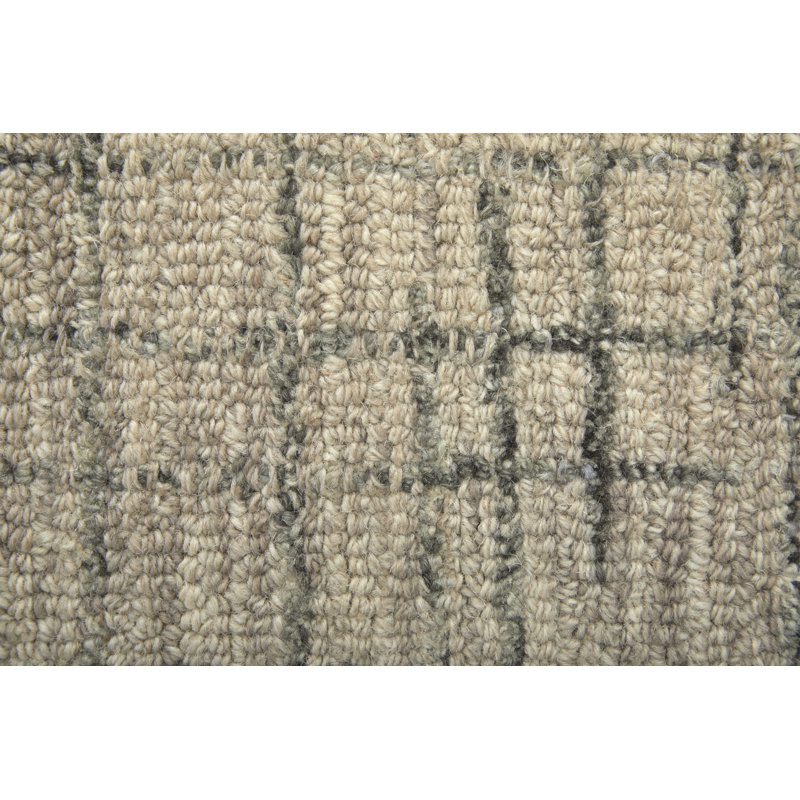 Gray Hand-Tufted Wool and Cotton 8' x 10' Rug