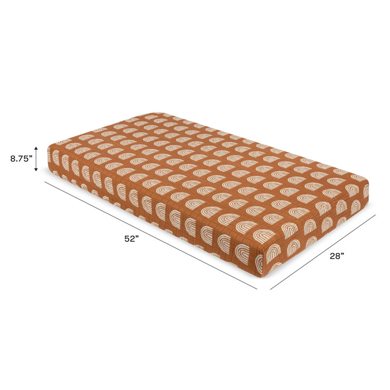 Terracotta Rainbow Organic Cotton Toddler Crib Sheet