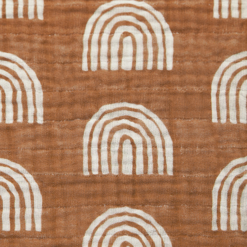 Terracotta Rainbow Organic Cotton Toddler Crib Sheet