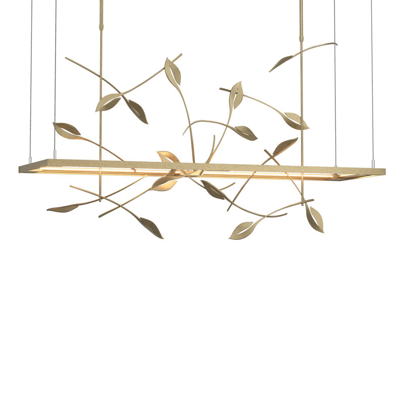 Autumn Elegance Bronze LED Kitchen Island Light with Metal Shade