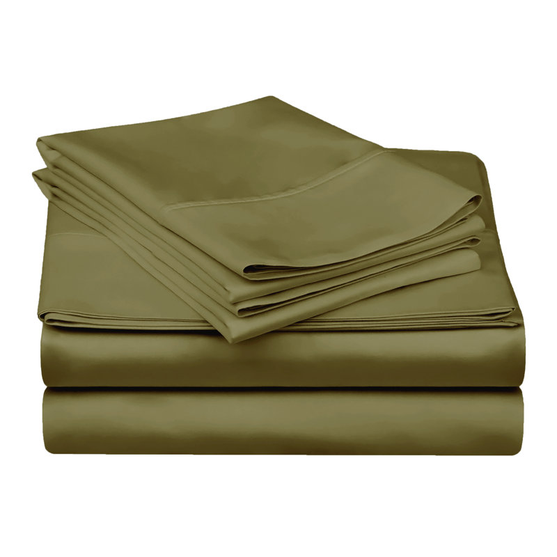 Twin Coral Egyptian Cotton Deep Pocket Bed Sheet Set