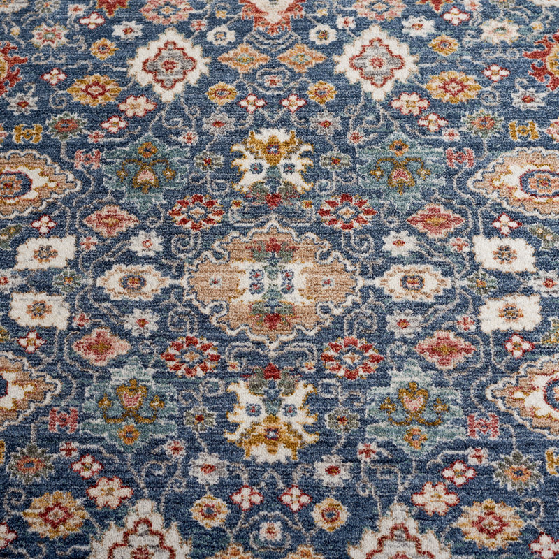Milltown Traditional Blue Square Wool Blend Area Rug 79"x79"
