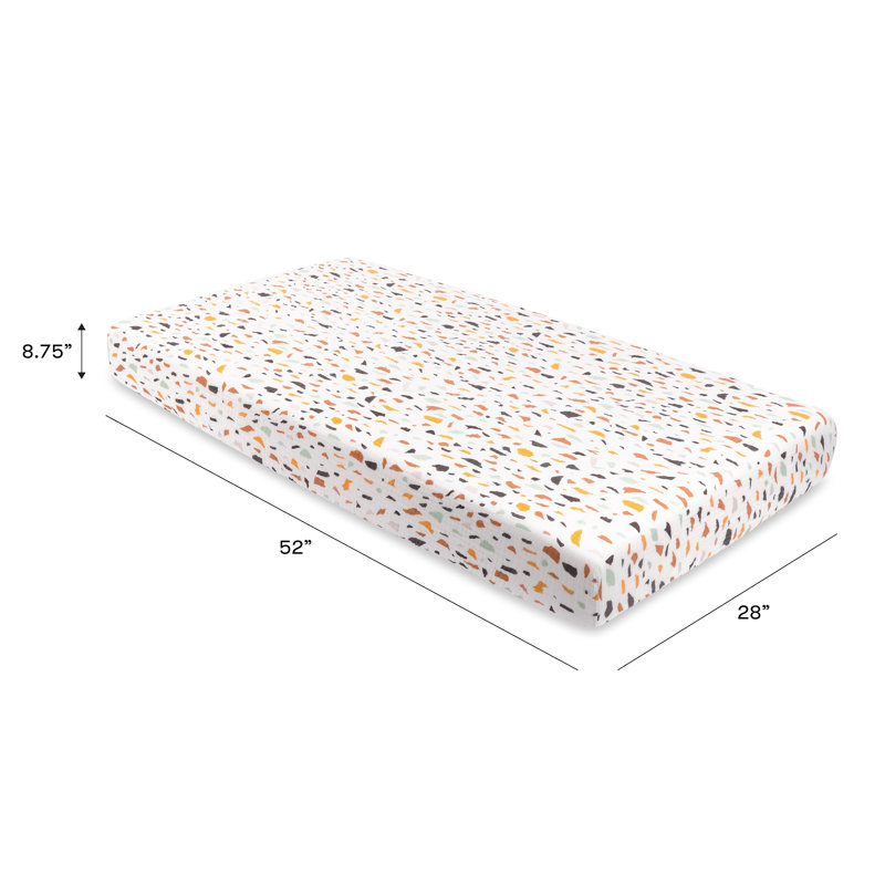 Terrazzo Organic Cotton Muslin Crib Sheet for Toddler Girls