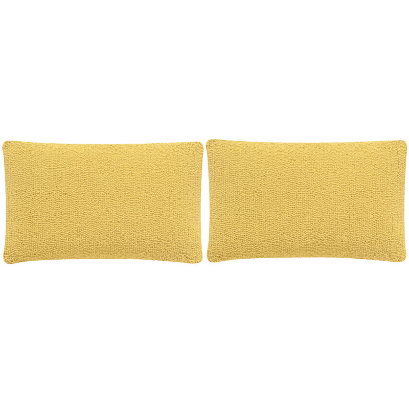 Sunshine Yellow Rectangular Polyfill Outdoor Pillow Set