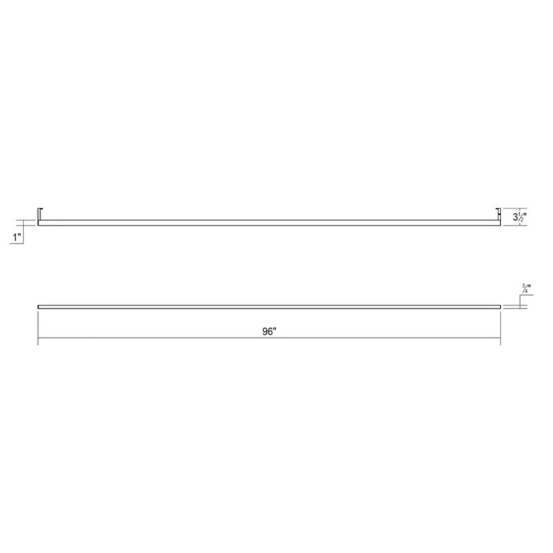Sleek Satin Black 96" LED Bath Vanity Wall Light