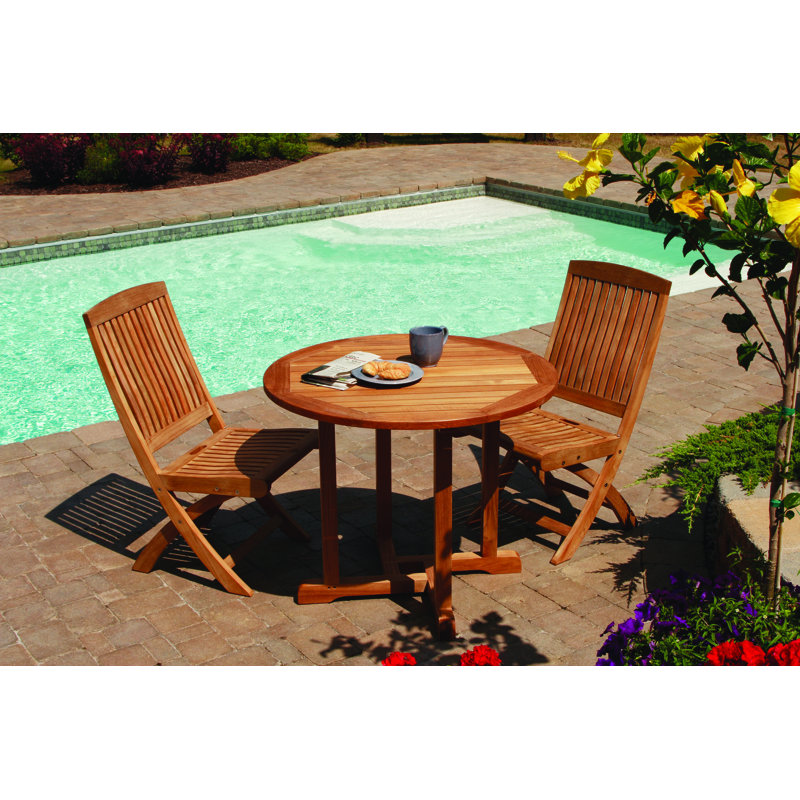 Natural Teak Wood Folding Patio Dining Chair