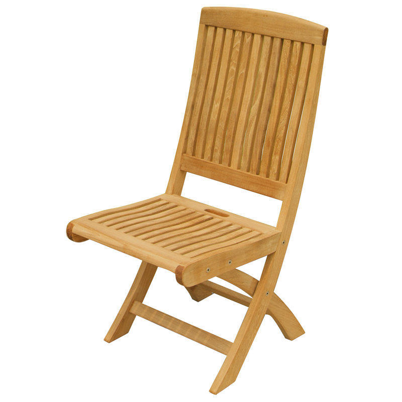 Natural Teak Wood Folding Patio Dining Chair
