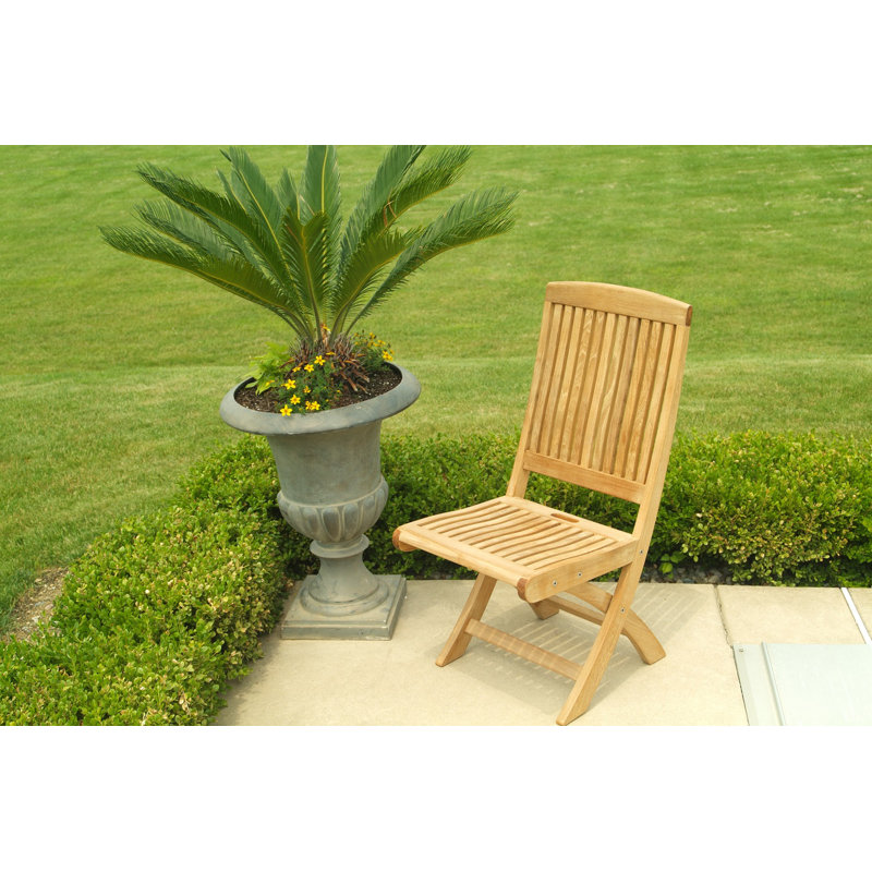 Natural Teak Wood Folding Patio Dining Chair
