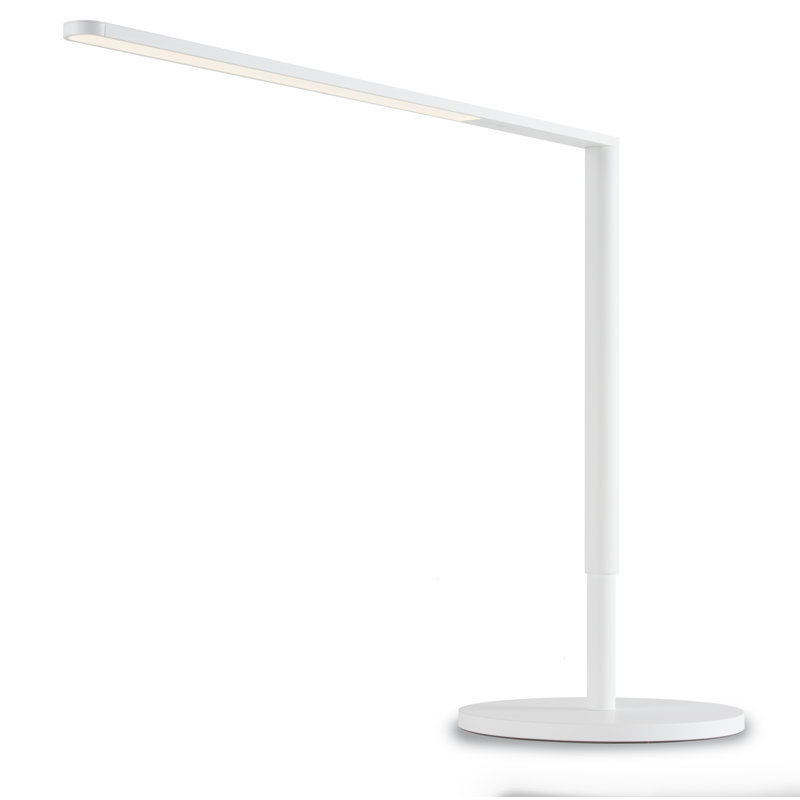Lady7 Sleek Cordless Adjustable Matte White LED Desk Lamp