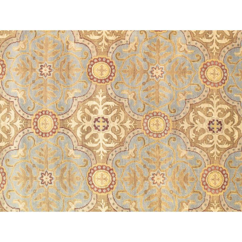 Hand-Knotted Blue Wool 6' x 9' Area Rug