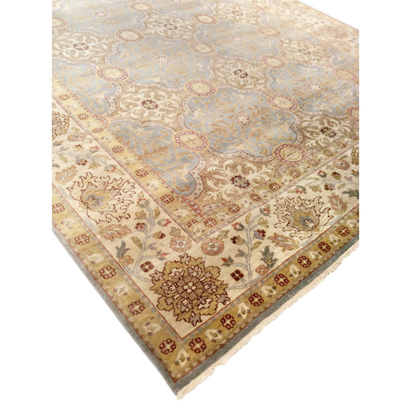 Hand-Knotted Blue Wool 6' x 9' Area Rug