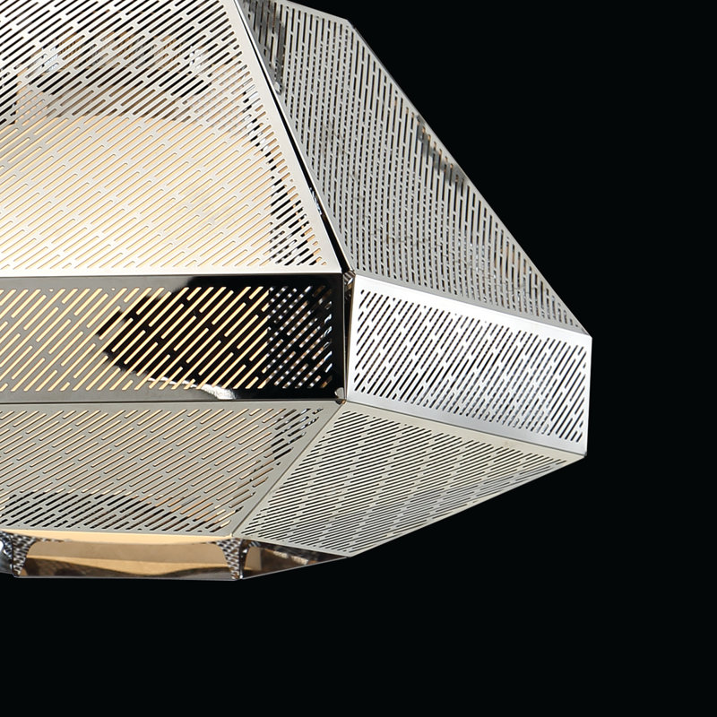 Chrome Frosted Glass 1-Light Indoor Pendant