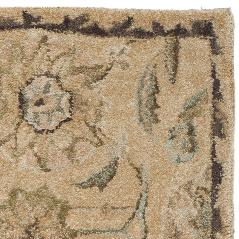 Taj Mahal Taupe Multicolor Wool Handmade Rug