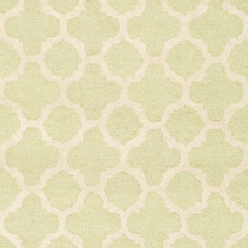 Hand-Tufted Light Green/Ivory Wool 4' x 6' Cozy Area Rug
