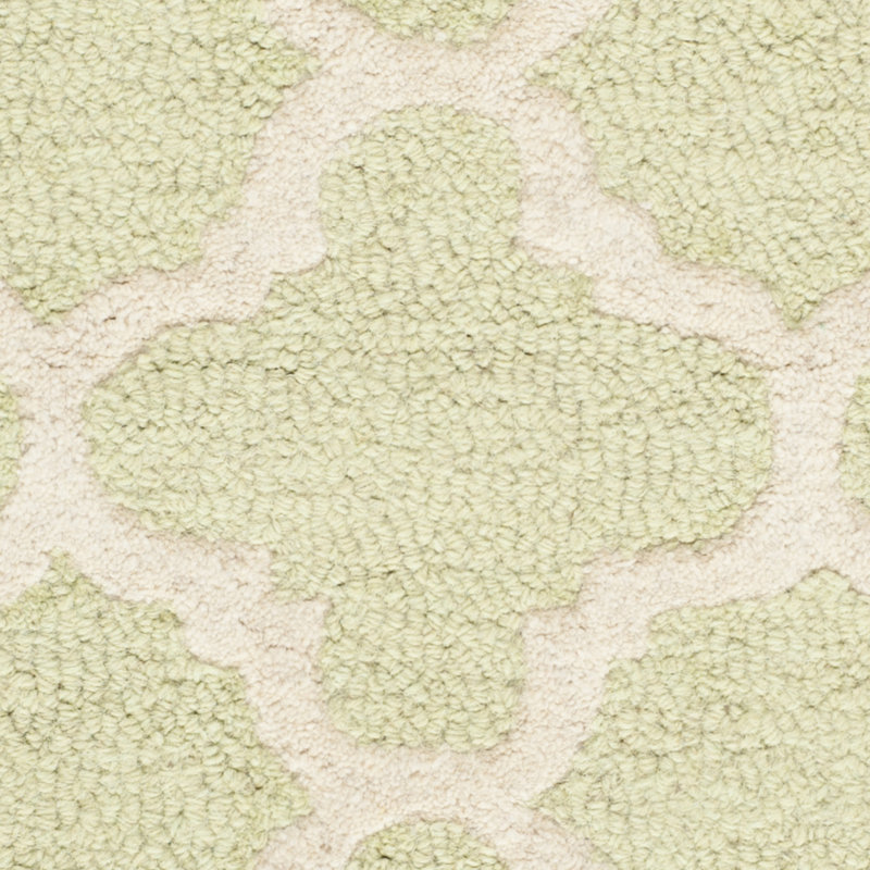 Hand-Tufted Light Green/Ivory Wool 4' x 6' Cozy Area Rug