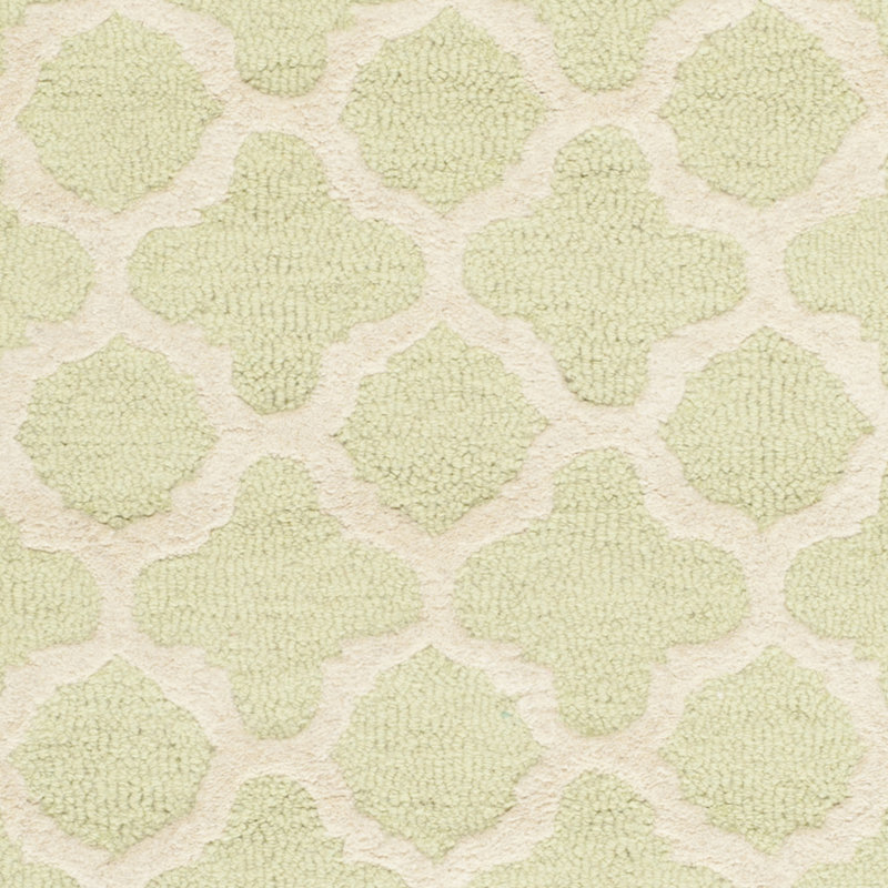 Hand-Tufted Light Green/Ivory Wool 4' x 6' Cozy Area Rug
