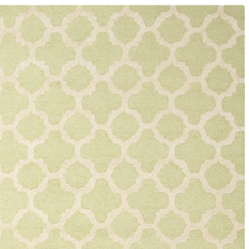 Hand-Tufted Light Green/Ivory Wool 4' x 6' Cozy Area Rug