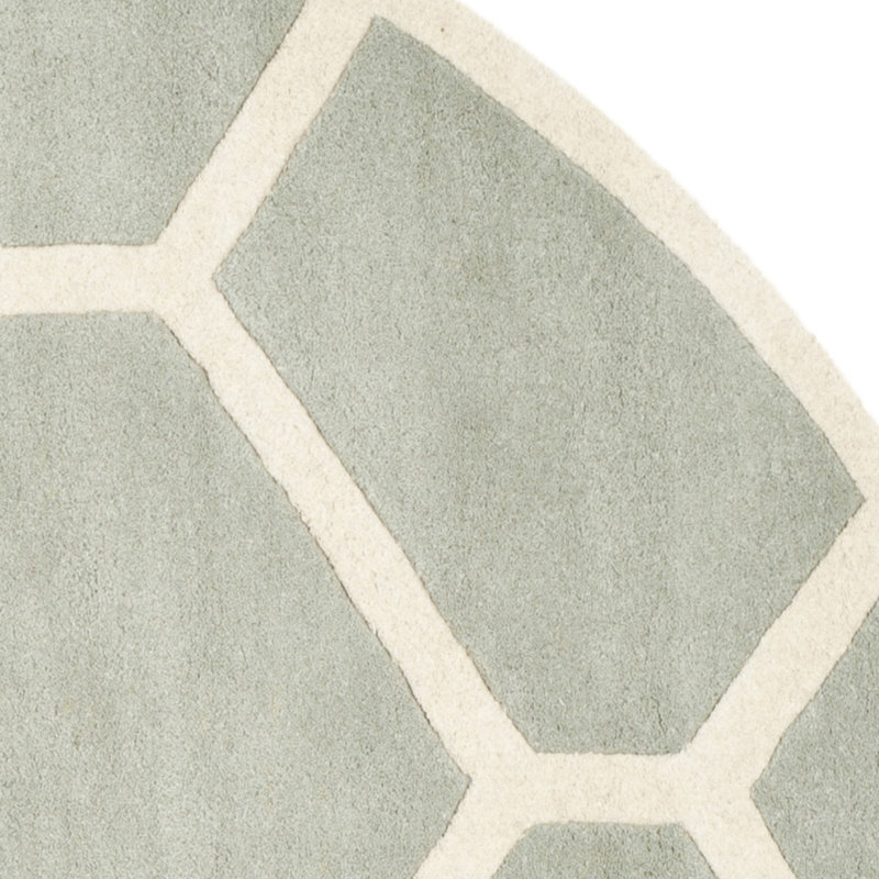 Chatham Hand-Tufted Wool Round Rug in Grey