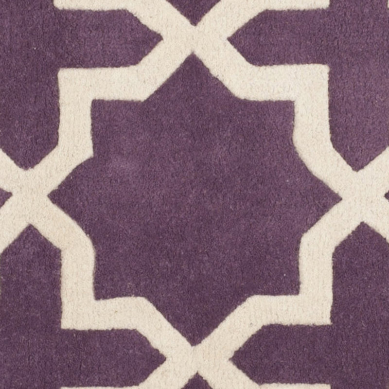 Hand-Tufted Woolen Dark Grey & Ivory Square Rug, 54" x 16"