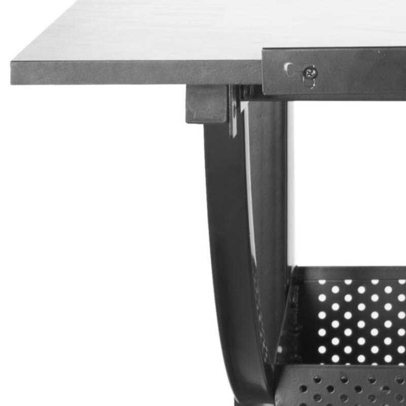 Harvard Transitional Black & White Home Office Desk with 3 Drawers