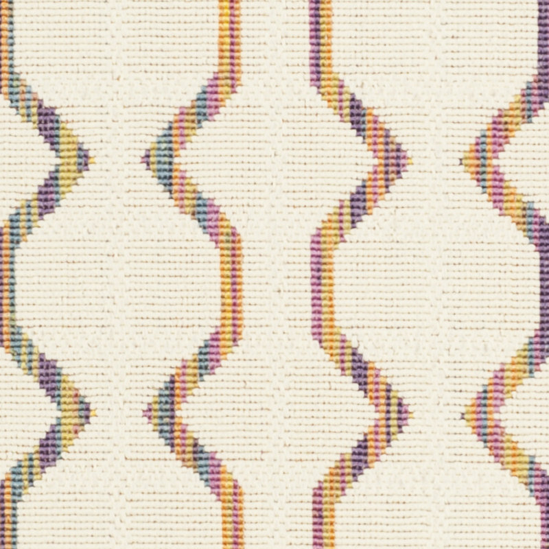 Multicolor Stripe Tufted Handmade Rectangular Rug