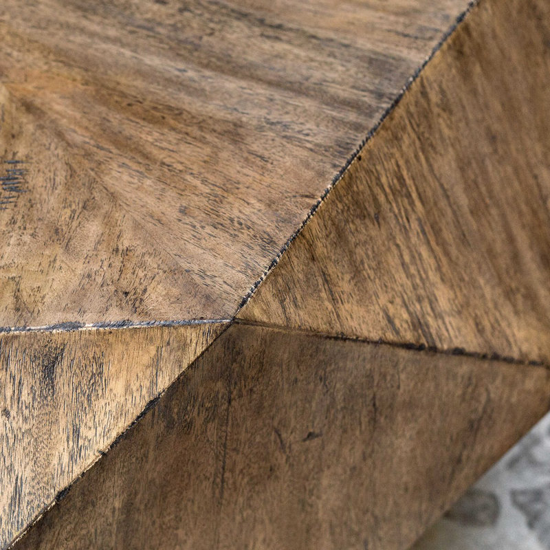 Burnished Honey Hexagonal Mango Wood Coffee Table