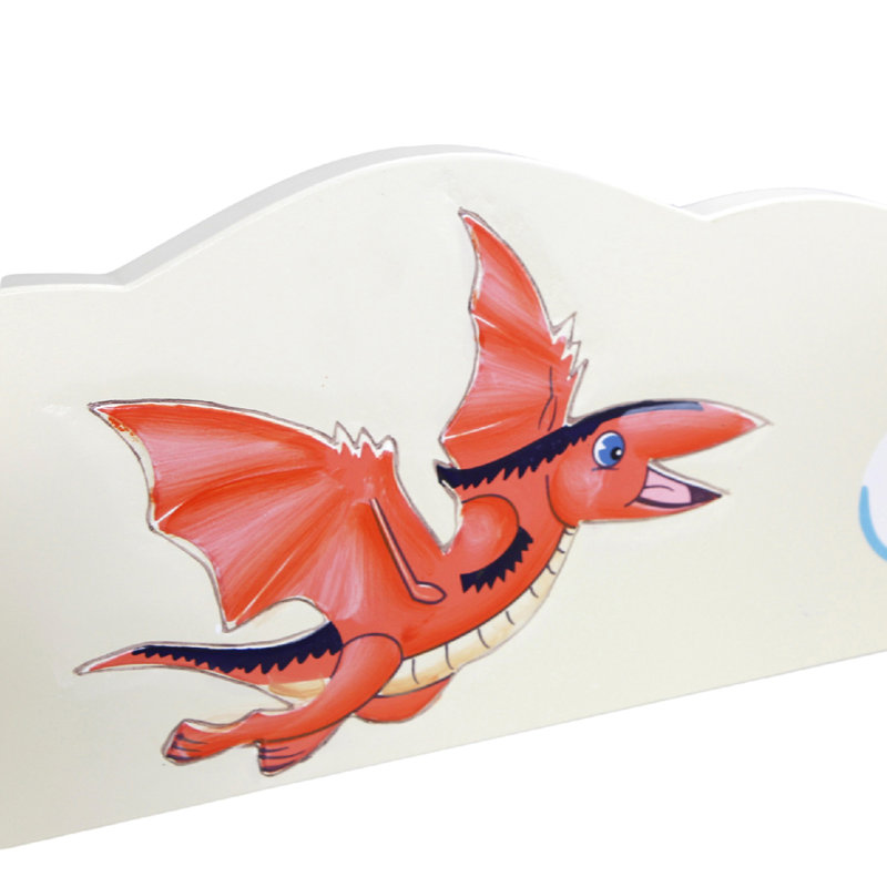 Dinosaur Kingdom Whimsical Kids' Wooden Bookshelf with Drawer