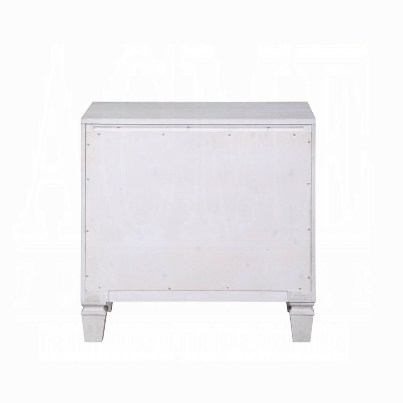Katia Rustic Gray & Weathered White 2-Drawer Nightstand