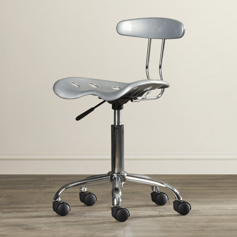 Elliott Compact Swivel Task Chair with Chrome Tractor Seat