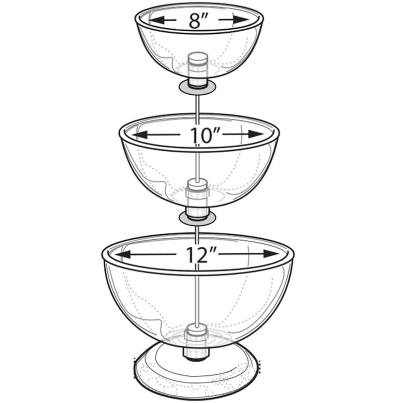 Extra Large Clear Acrylic Three-Tier Display Rack