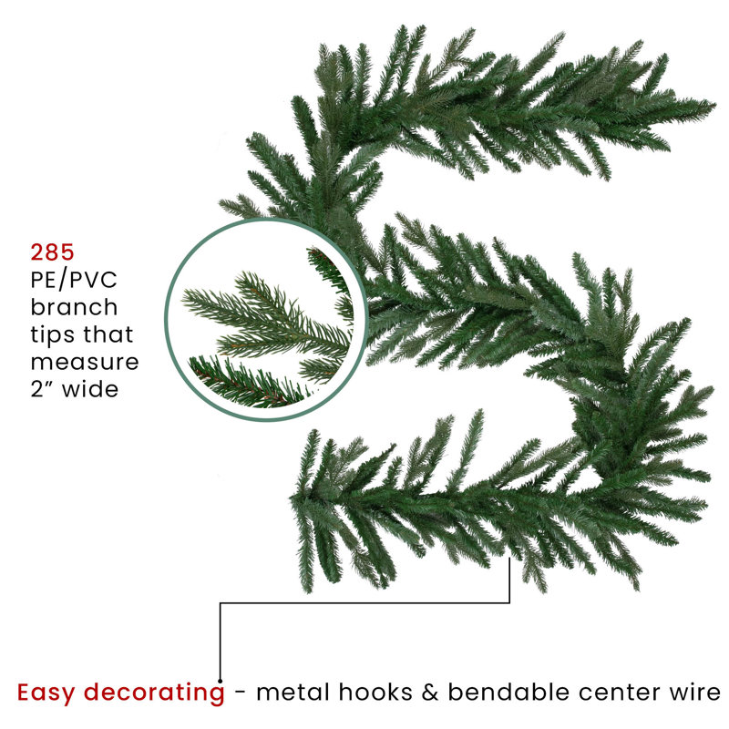 Lifelike Grande Spruce 12" Square Artificial Christmas Garland