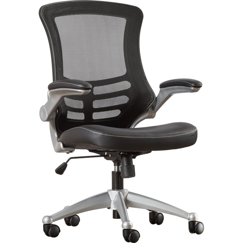 ErgoFlex Black Mesh and Leatherette Adjustable Task Chair
